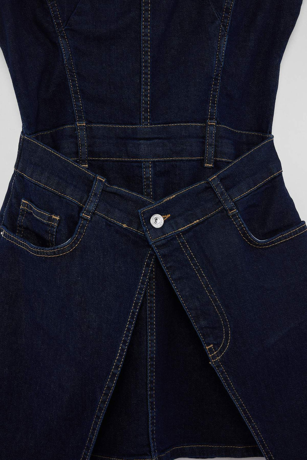 Koyu Mavi Ask_l_ Mini Denim Elbise TWOAW27EL00054 - Trendyolmilla фото 2