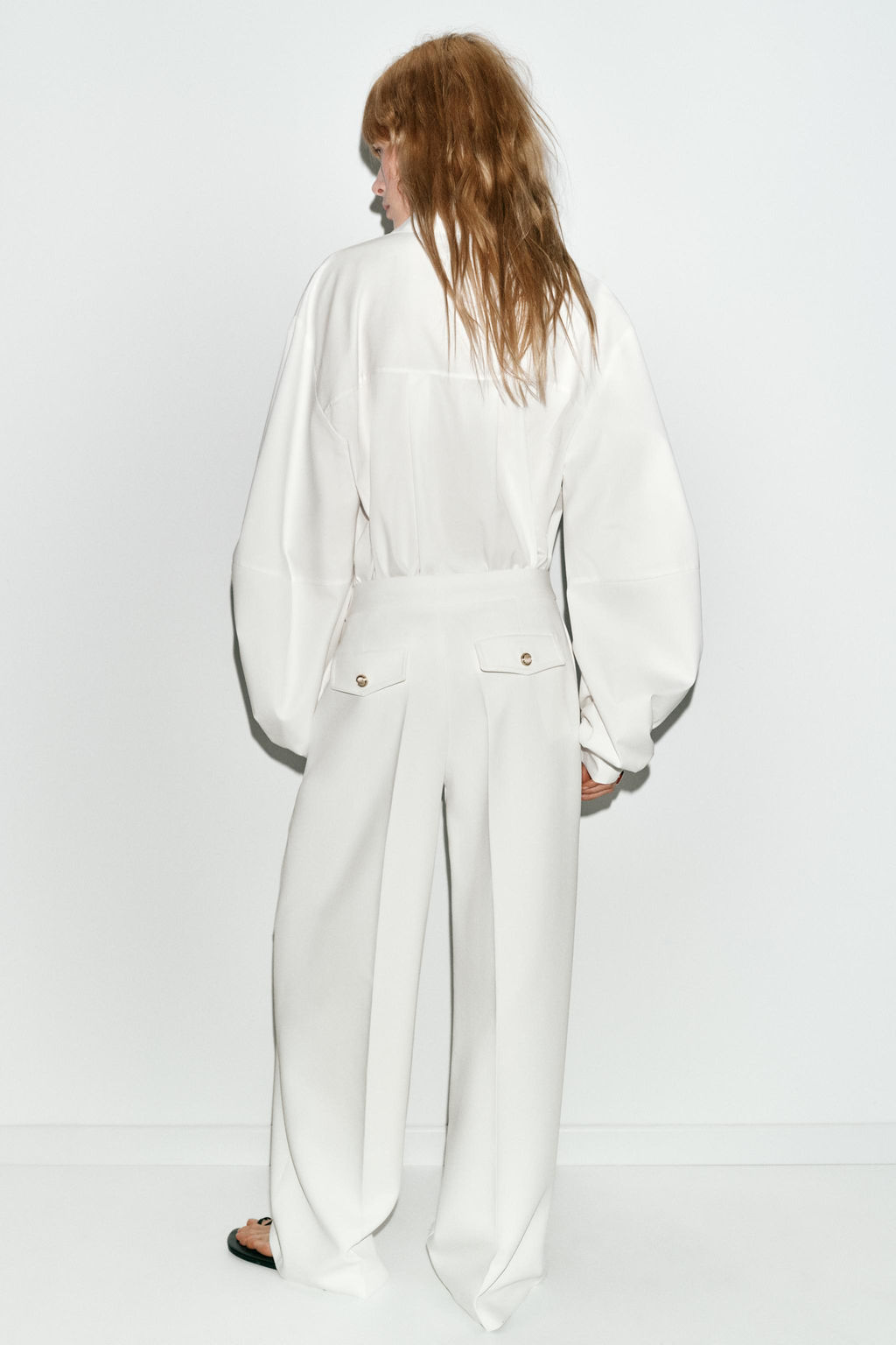 WIDE-LEG TROUSERS WITH DARTS - Zara фото 7