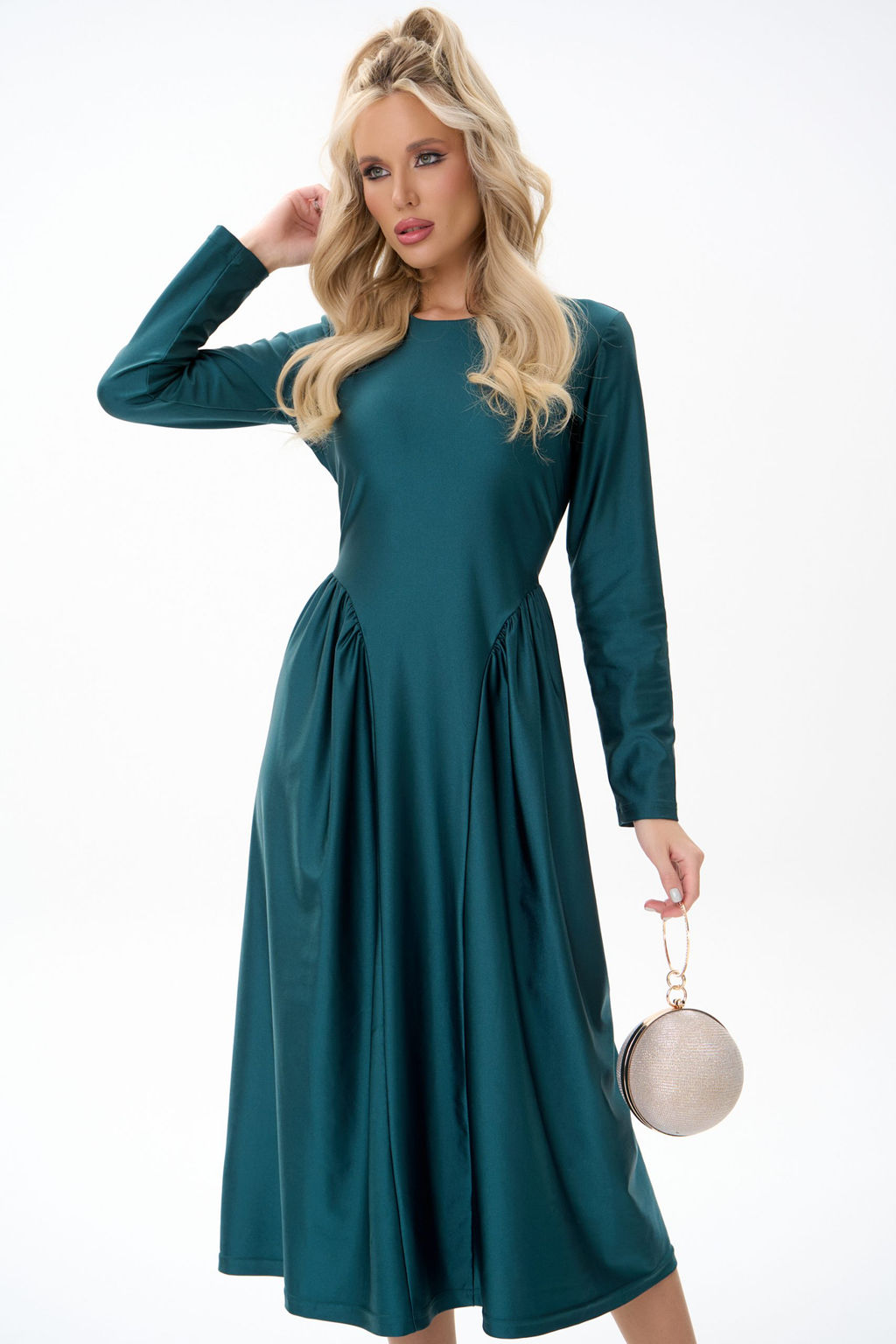 Платье Донна (изумрдный) - Эльза фото 10