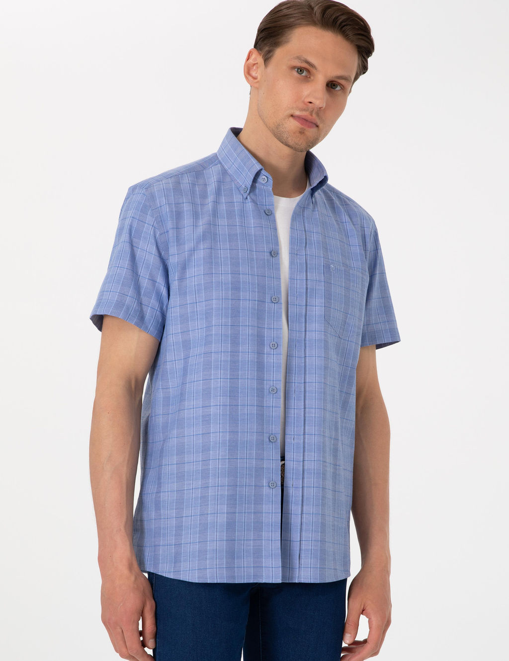 Mavi Regular Fit Kareli K_sa Kollu G_mlek - Pierre cardin фото 3