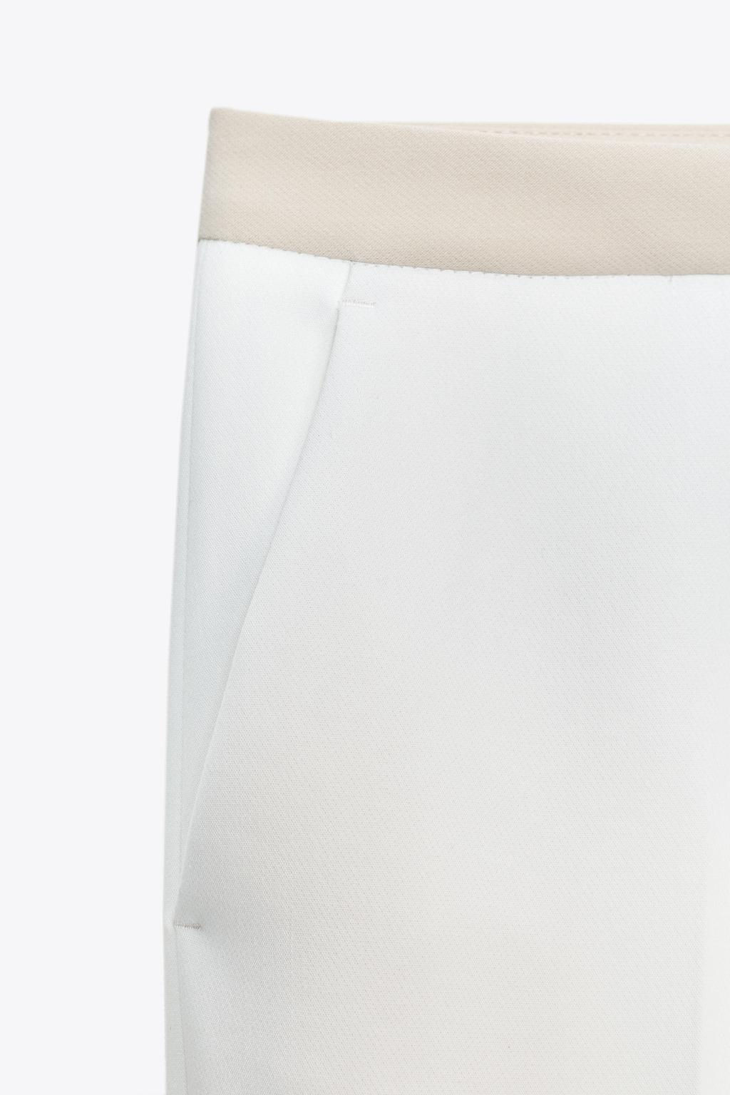 STRAIGHT-LEG TROUSERS WITH CONTRAST WAIST - Zara фото 8