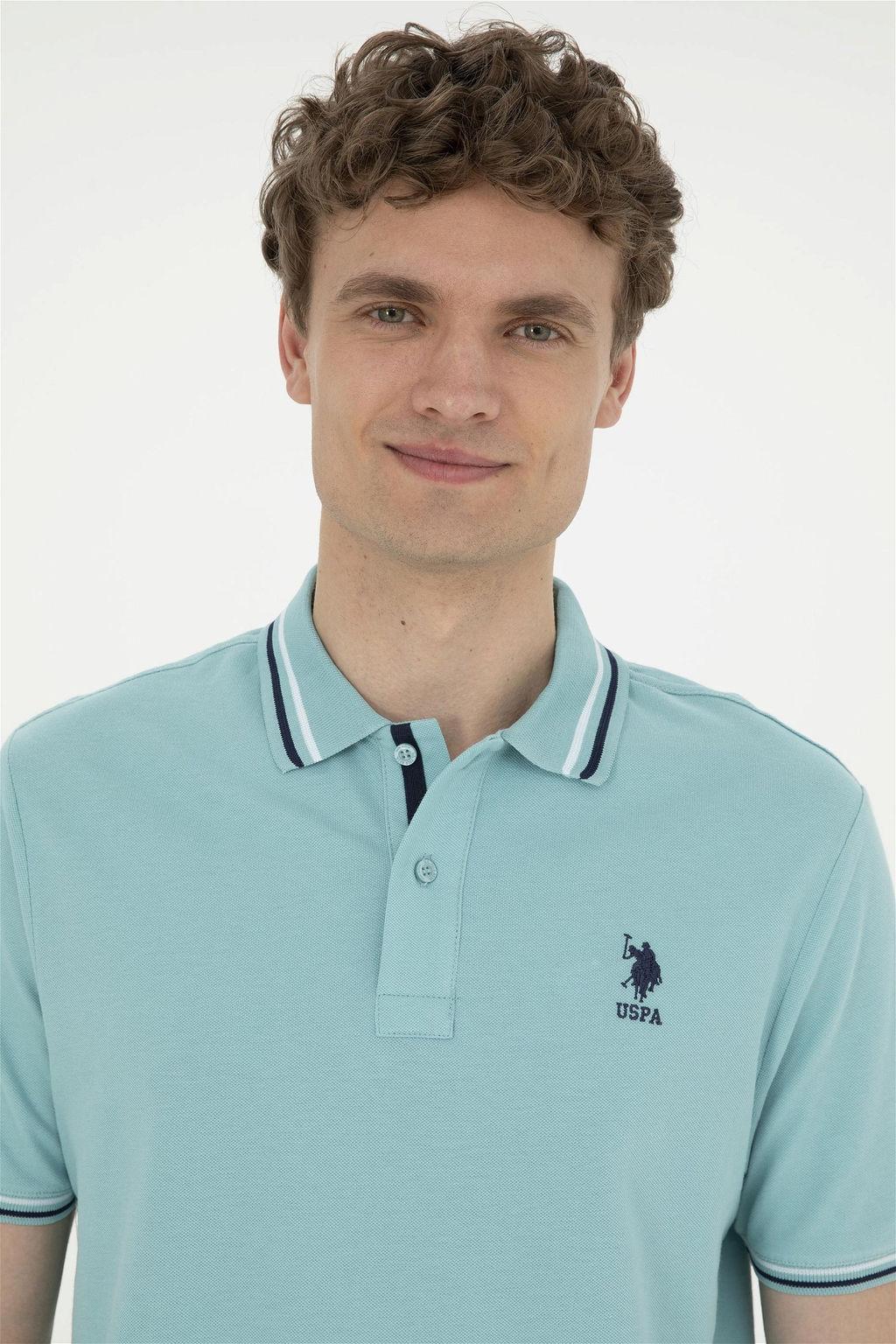 U. S. Polo Assn / Мужская мятная базовая футболка - U.s. polo assn фото 2