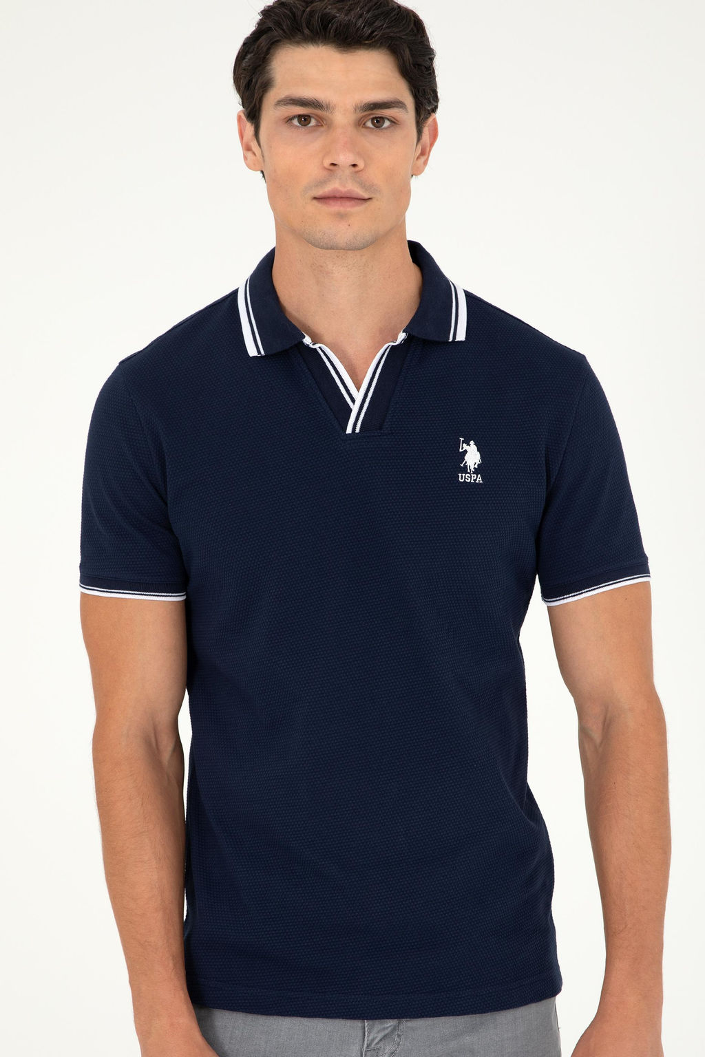 Мужская темно-синяя футболка Неожиданная скидка в корзине - U.s. polo assn фото 3