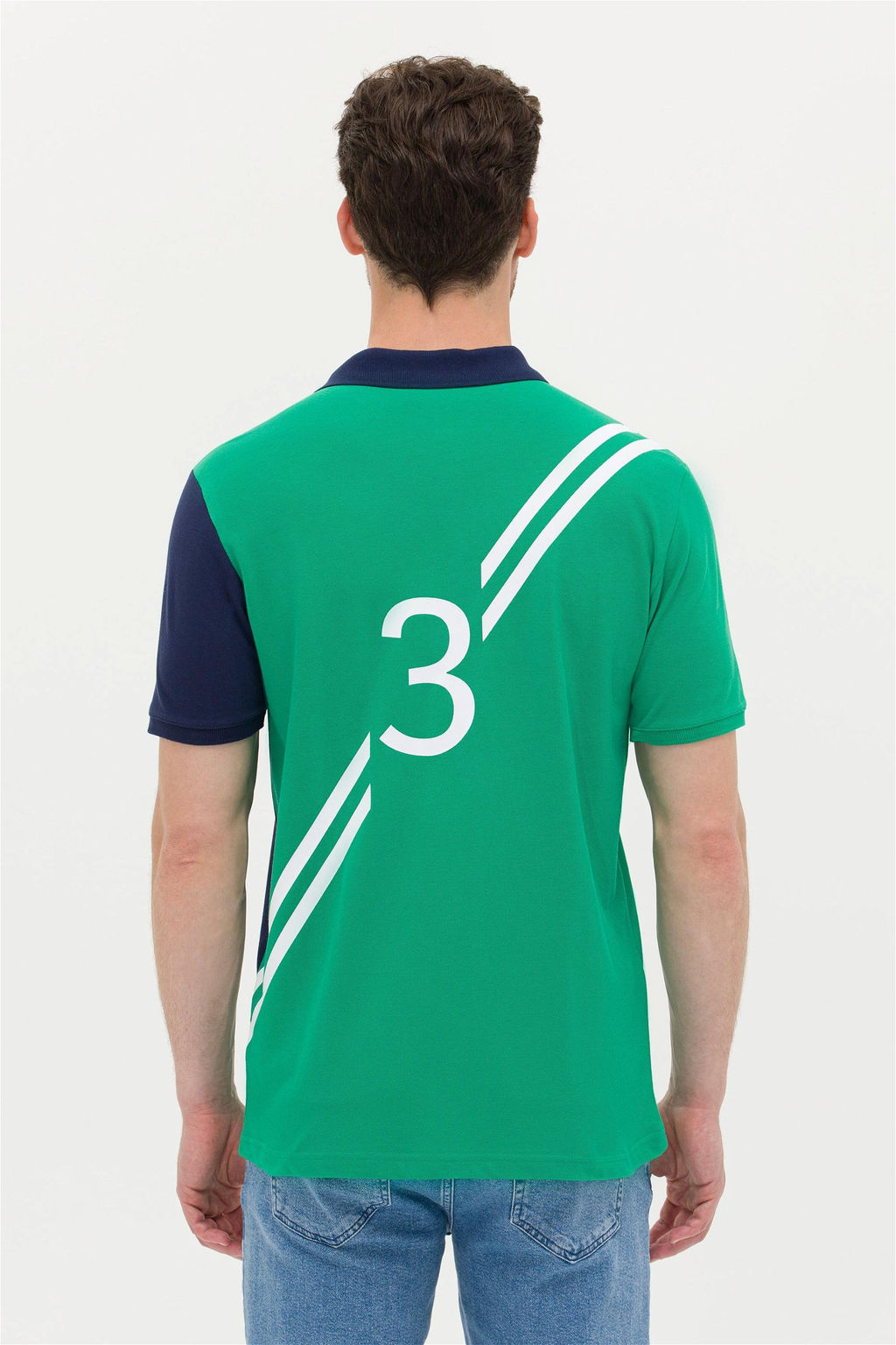 U. S. Polo Assn Мужская зеленая футболка с воротником-поло - U.s. polo assn фото 12