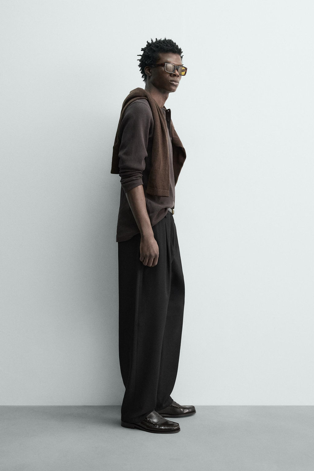 WOOL BLEND PLEATED TROUSERS - Zara фото 14
