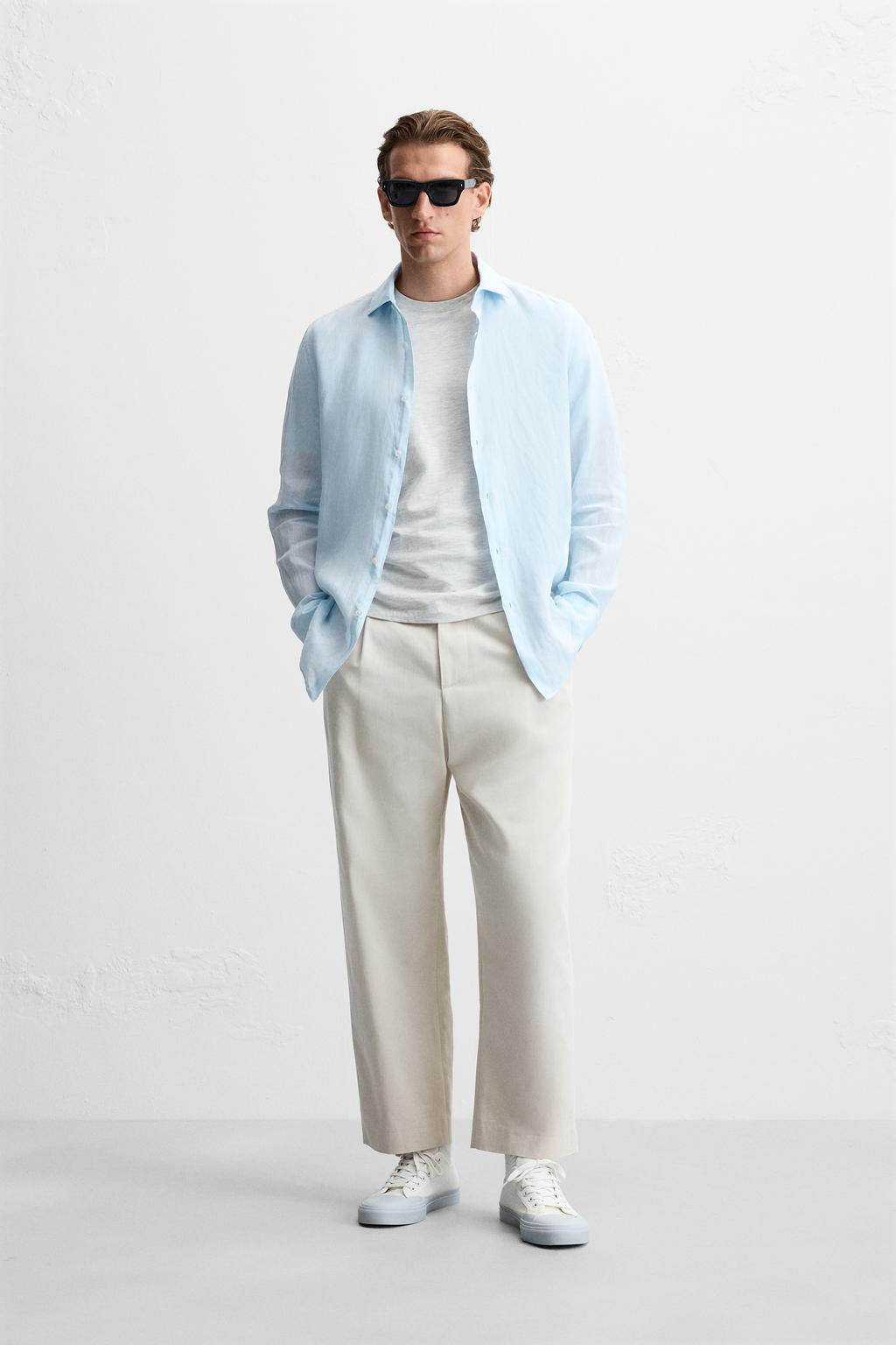 100% LINEN SHIRT - Zara фото 9
