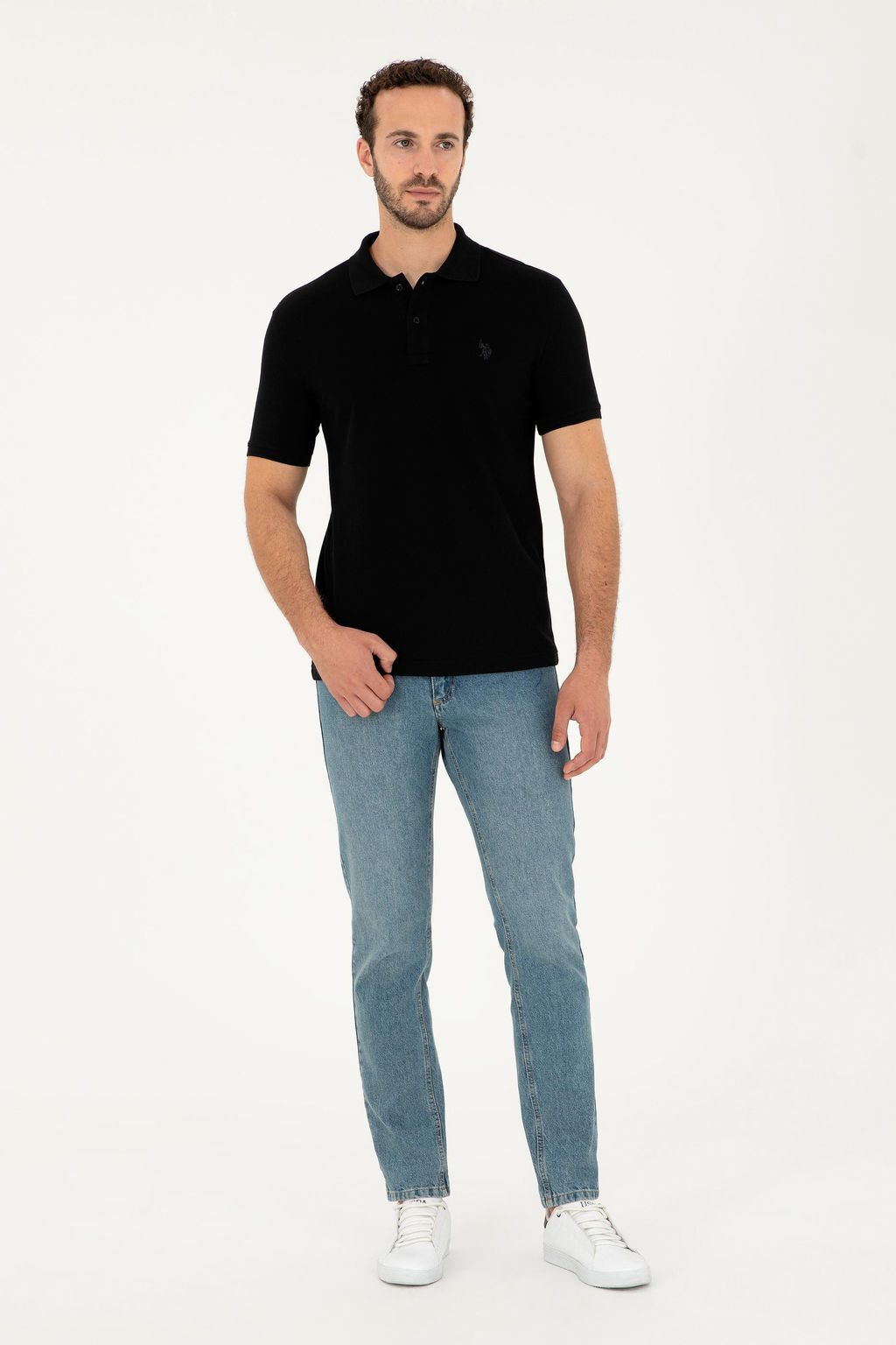 U. S. Polo Assn / Мужская черная базовая футболка - U.s. polo assn фото 4