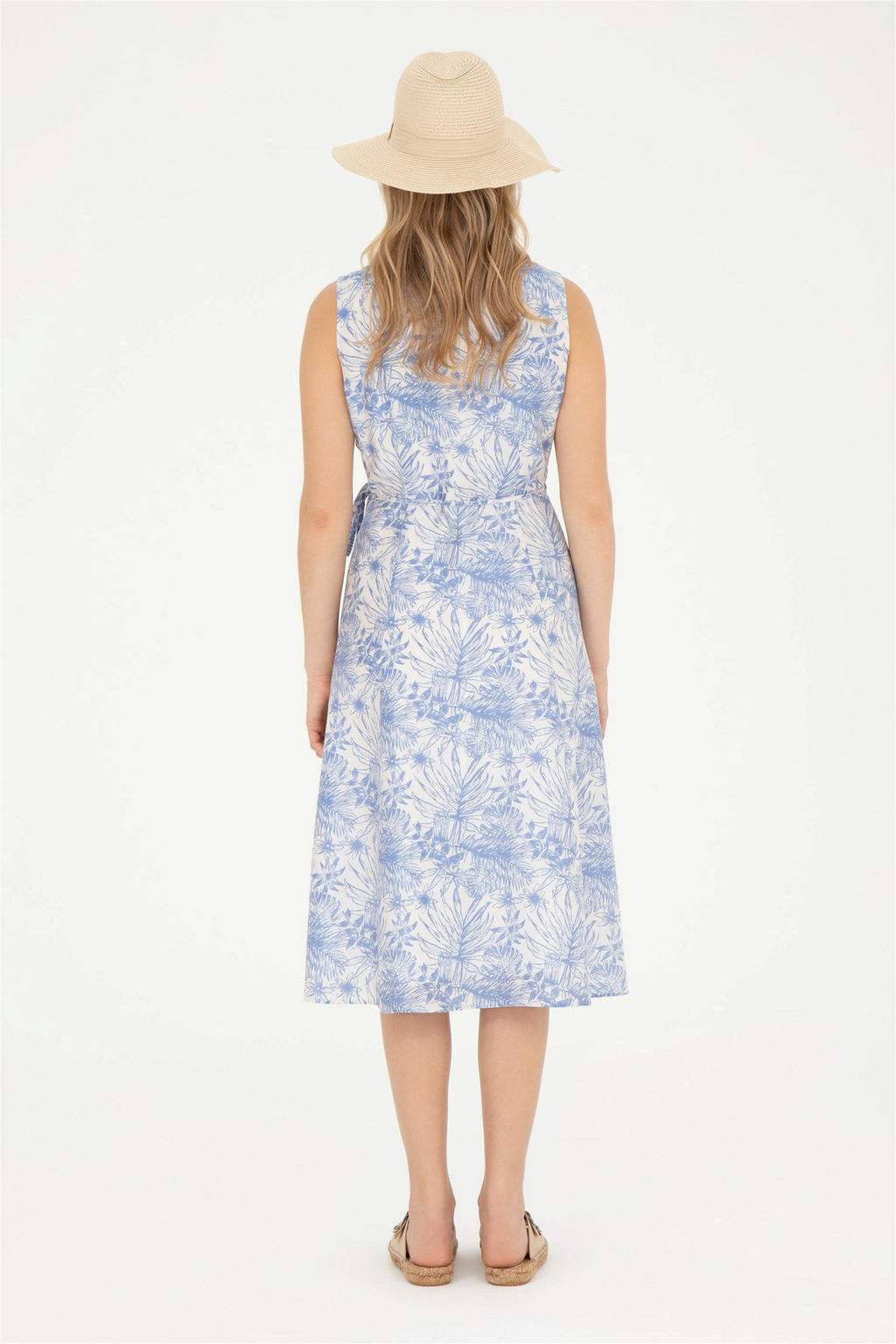 Женское синее тканое платье - U.s. polo assn фото 5