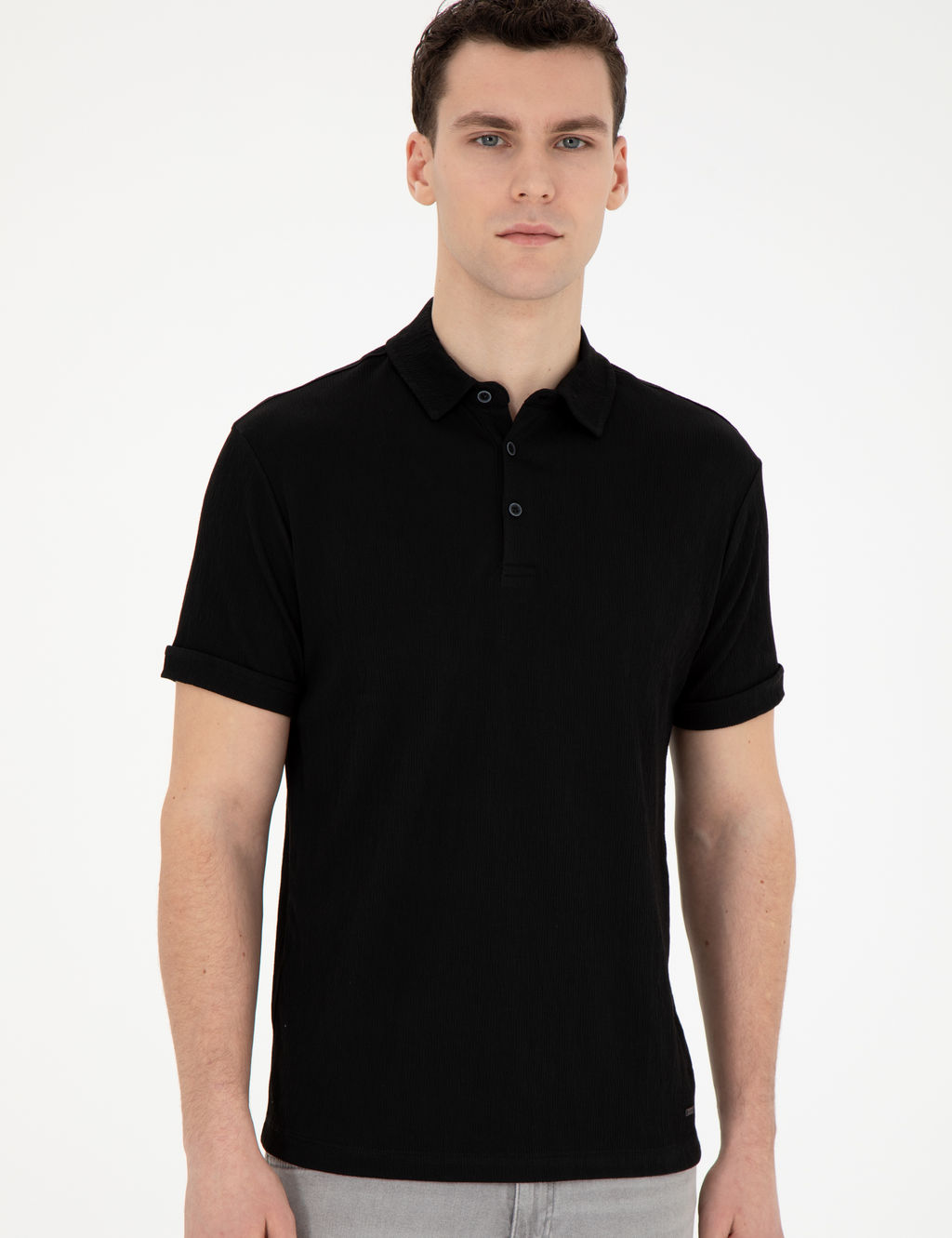 Siyah Slim Fit Ti__rt