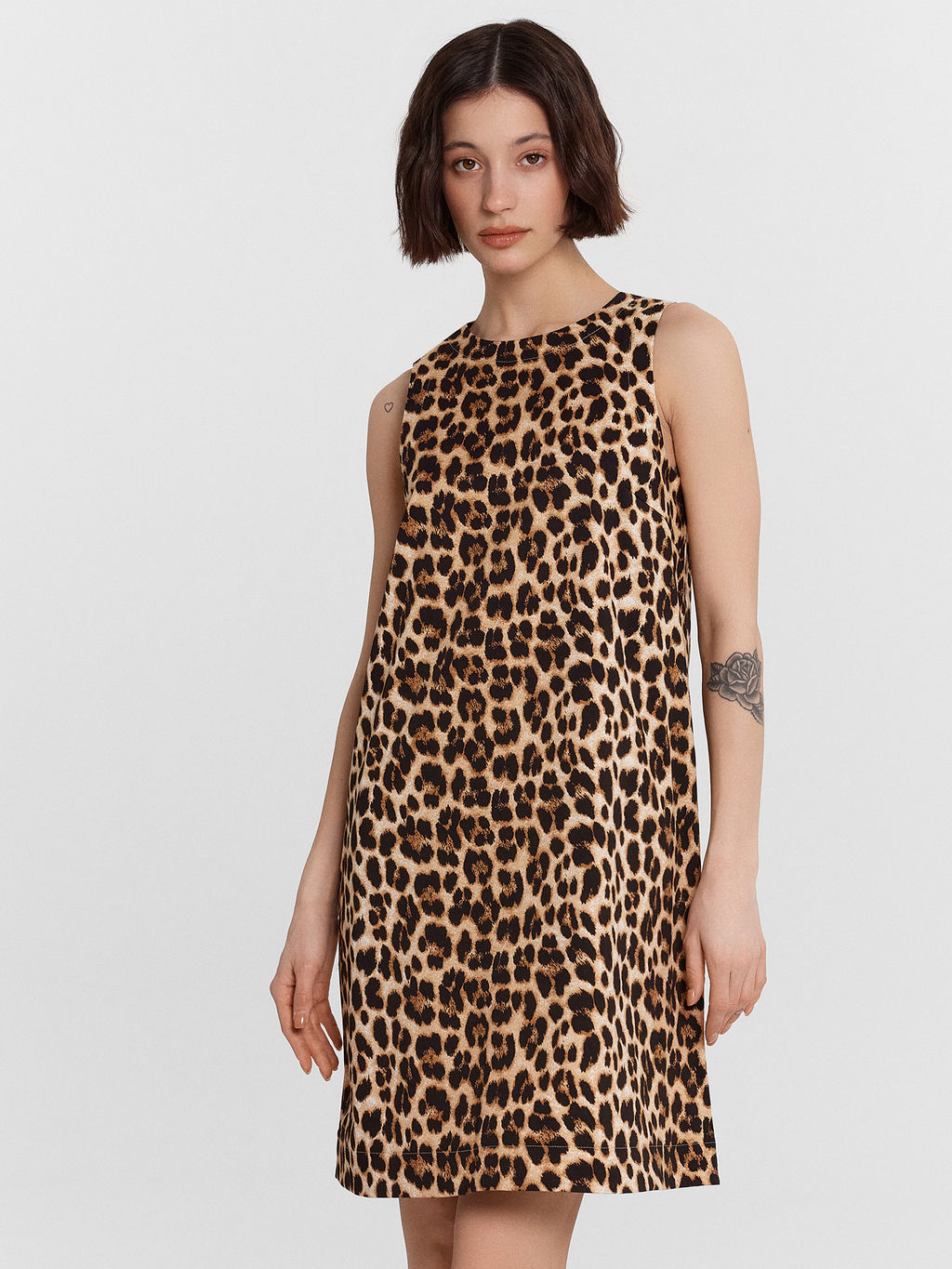 Платье женское леопардовое бежевый леопард 152687
