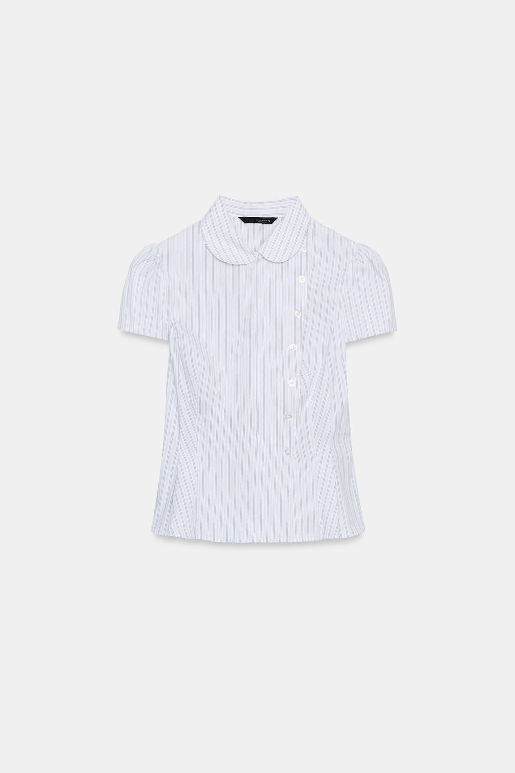 CAMISA POPEL?N RAYAS / Gris / Beige - Zara фото 7