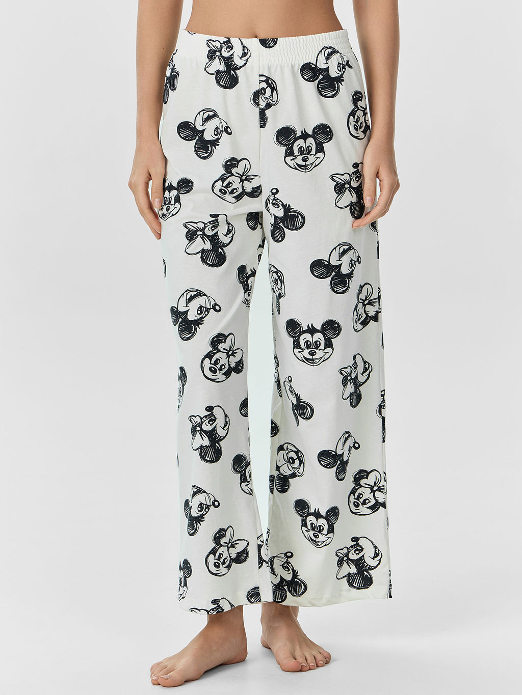 Комплект домашний женский кремовый с принтом Микки Маус - Mark formelle фото 4