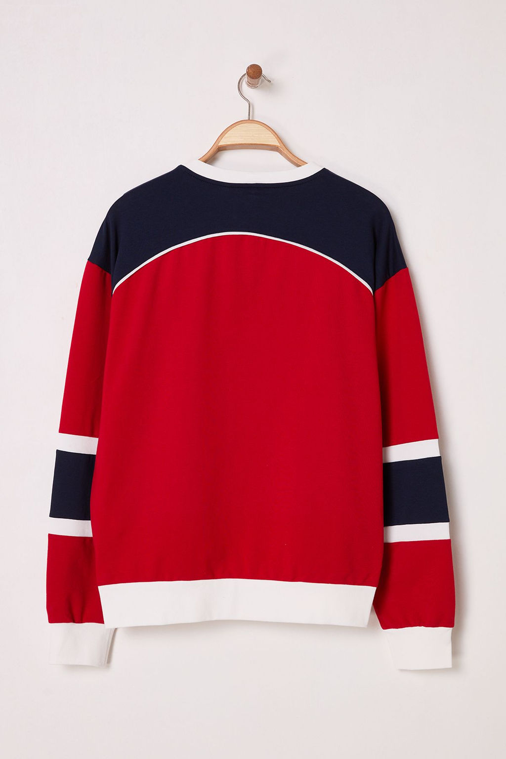 TRENDYOL MAN K?rm?z? Kolej Oversize/Genis Kesim Sweatshirt TMNSS25SW00003 - Trendyolmilla фото 3