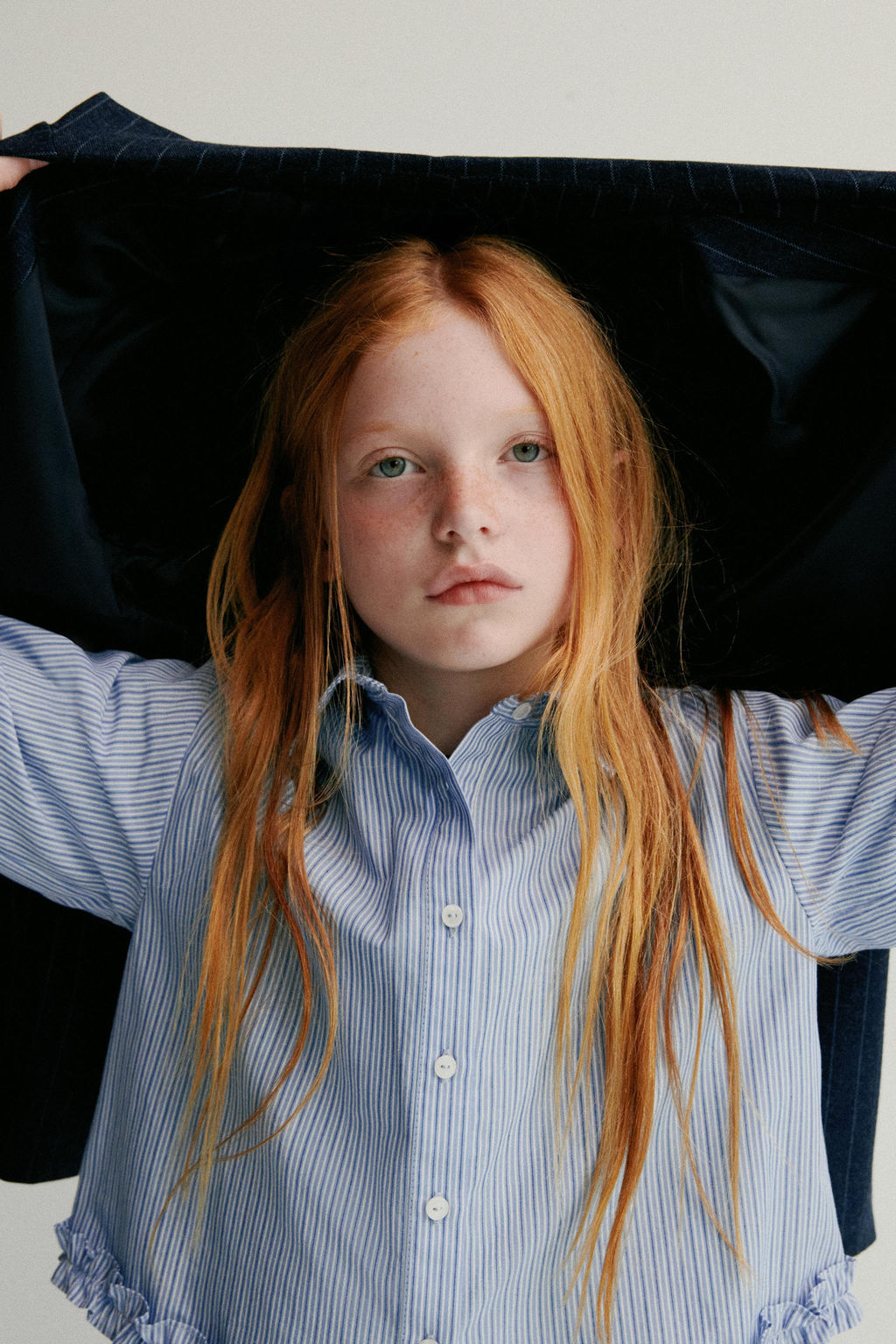 STRIPED SHIRT WITH RUFFLES - Zara фото 6