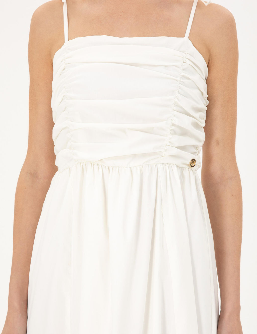 Beyaz Regular Fit Dokuma Elbise - Pierre cardin фото 5