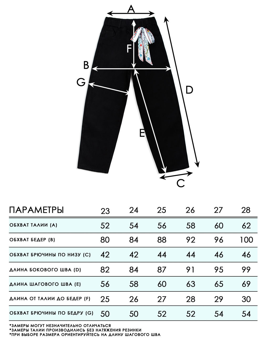 Джинсы-багги утеплённые для девочек - СИНЯЯ МОДА фото 2