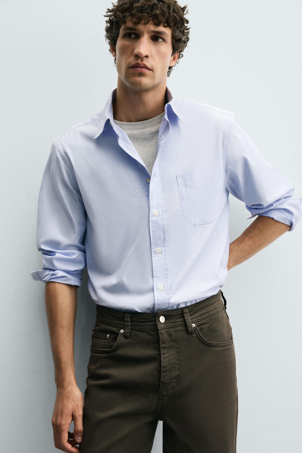 REGULAR FIT STRIPED SHIRT - Zara фото 5