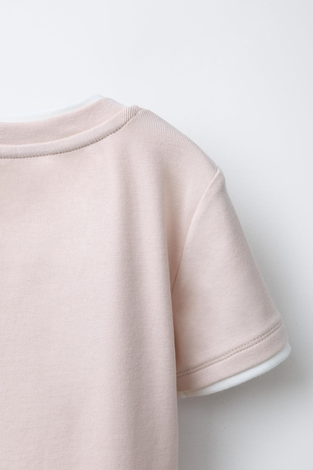 CAMISETA DOBLE CON MODAL / Crudo - Zara фото 4