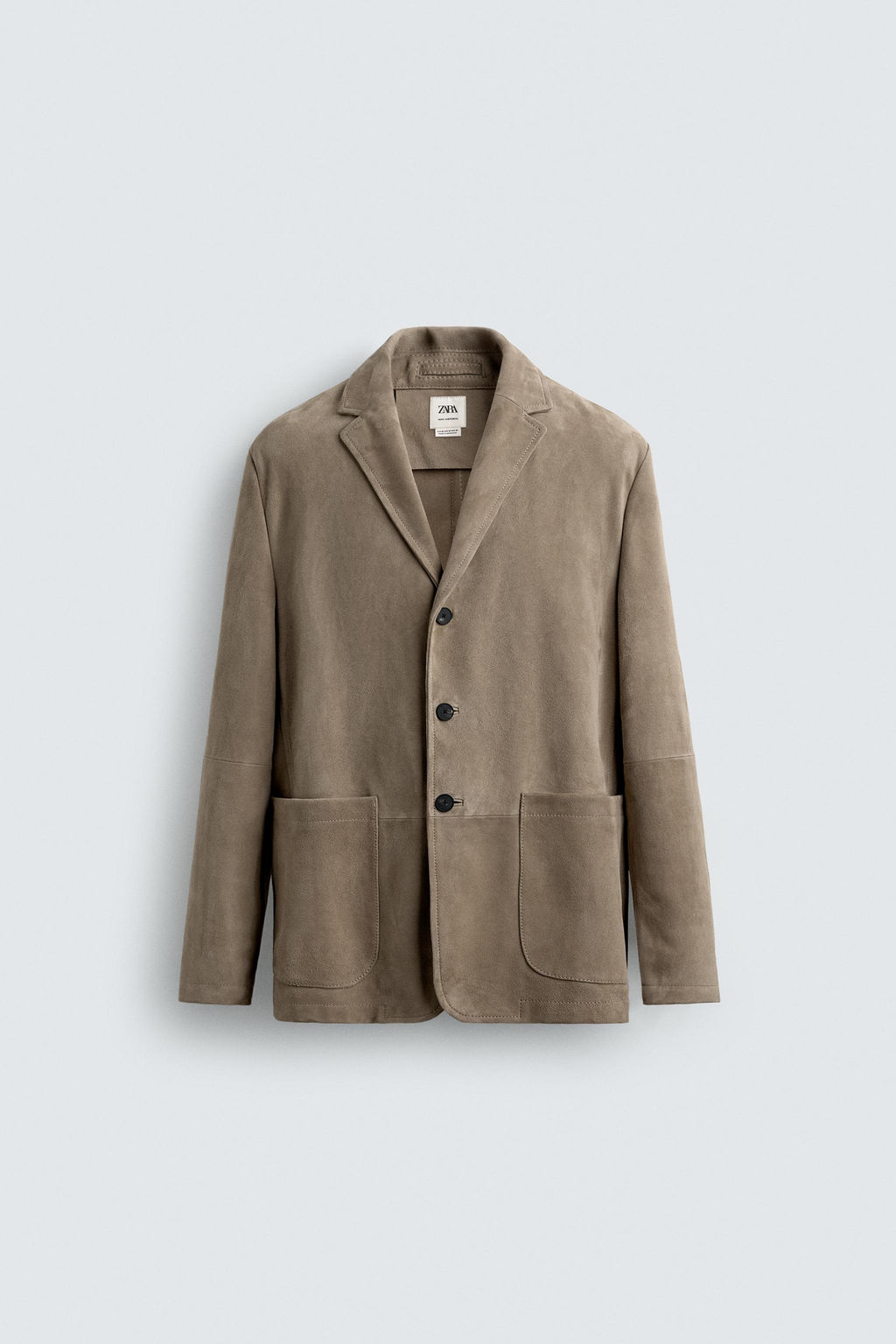 BLAZER REGULAR FIT PIEL ANTE / Arena - Zara фото 5