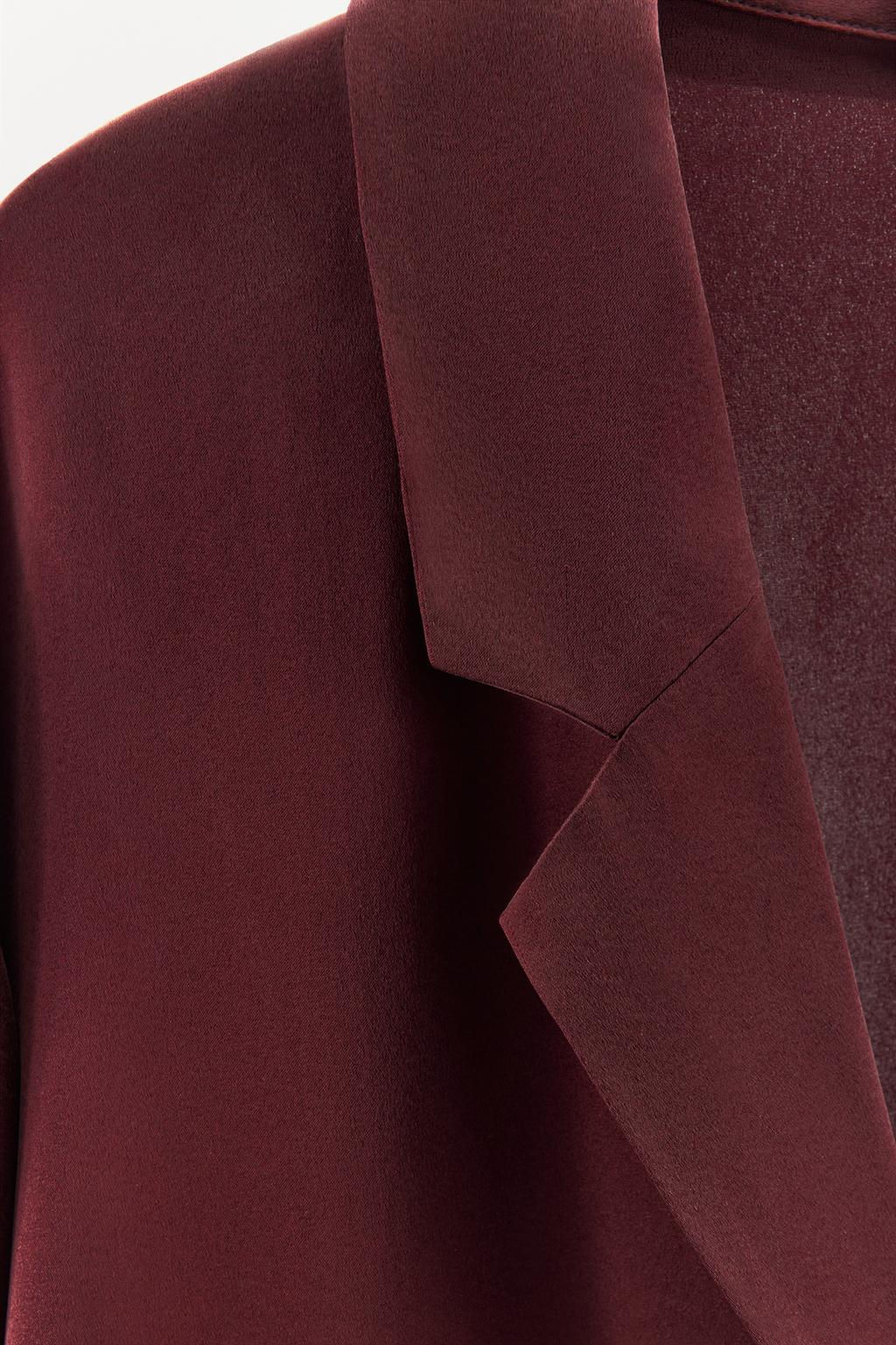 SILK PYJAMA SHIRT - Zara фото 8