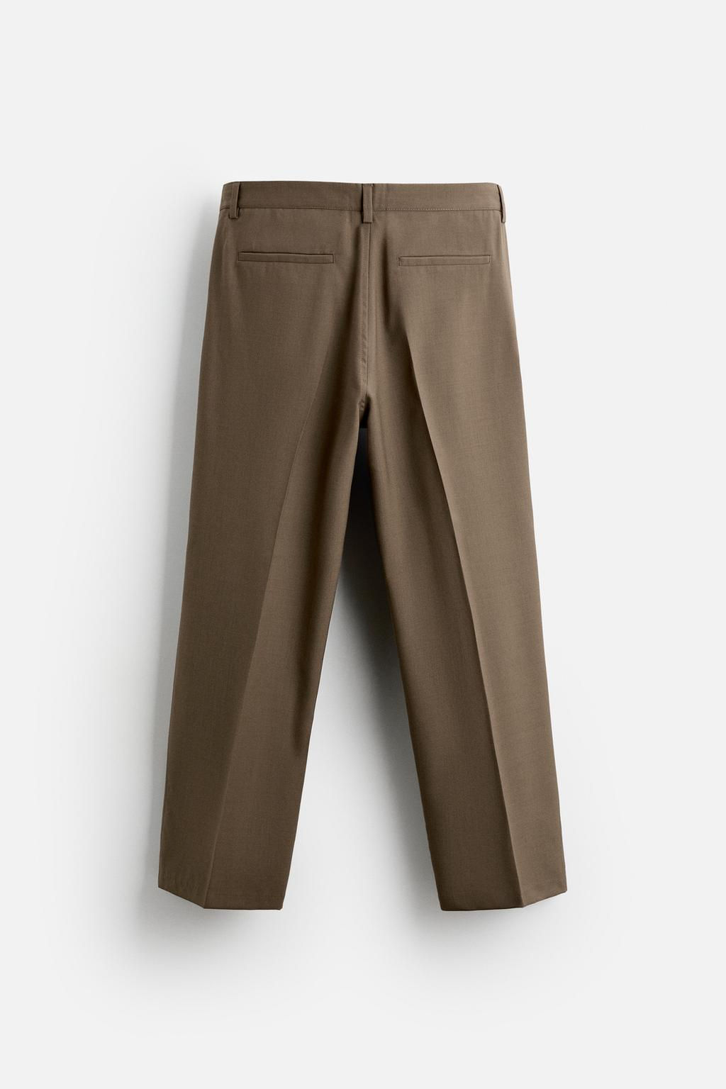 STRAIGHT-LEG WOOL BLEND TROUSERS - Zara фото 7