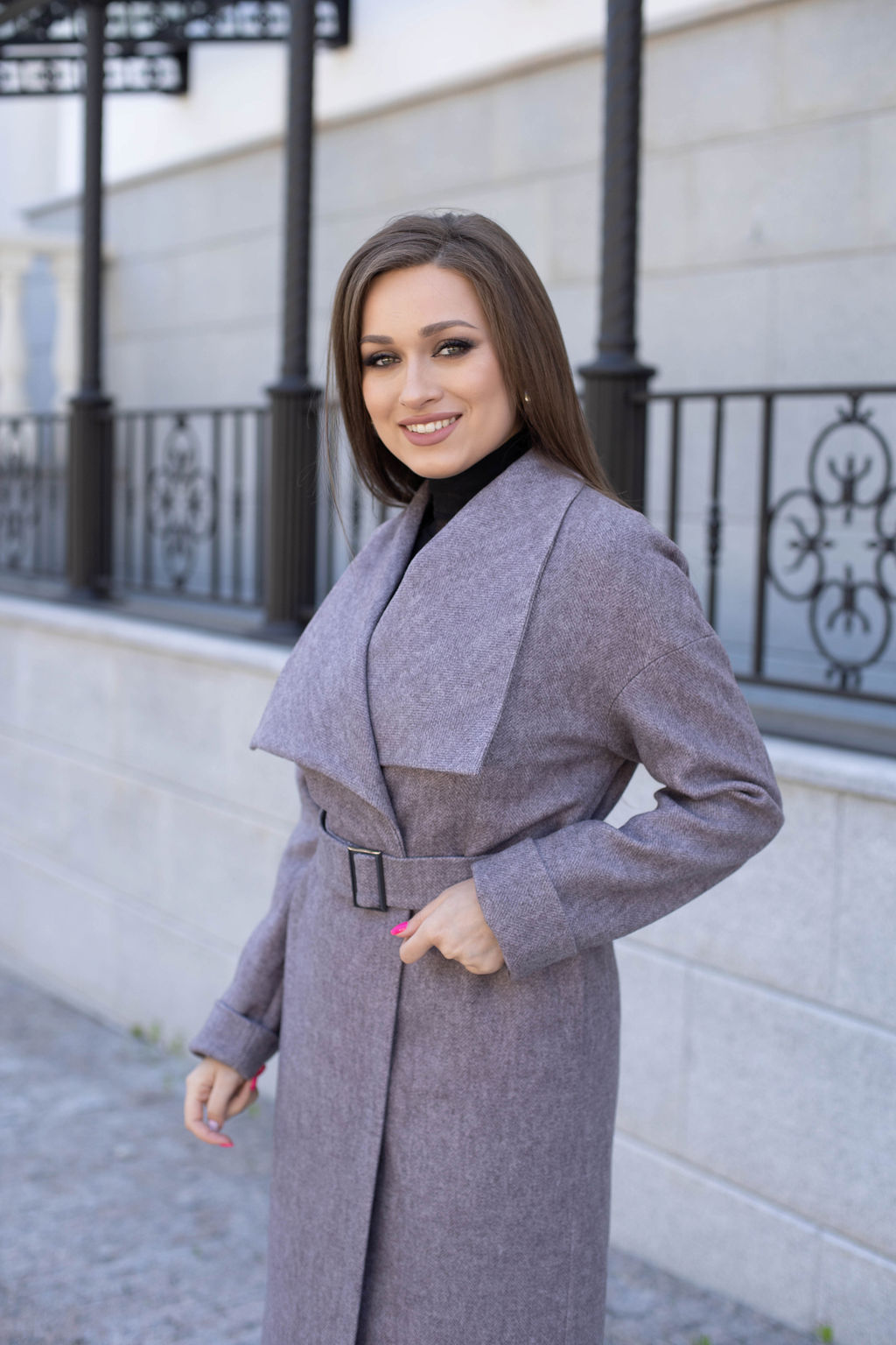 Пальто женское демисезонное 22580 (розовый) - Kankan фото 6