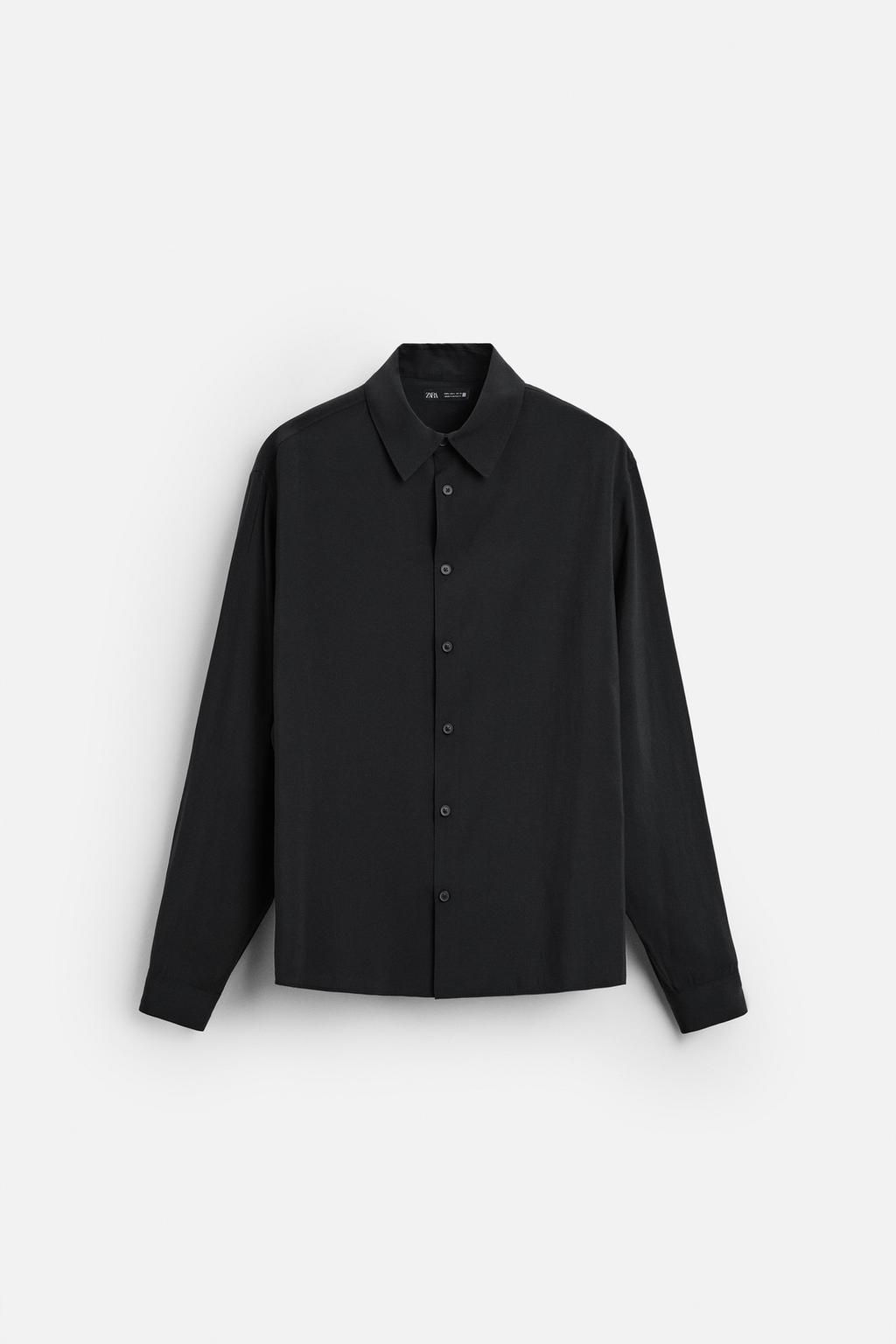 FLOWING MODAL BLEND SHIRT - Zara фото 7