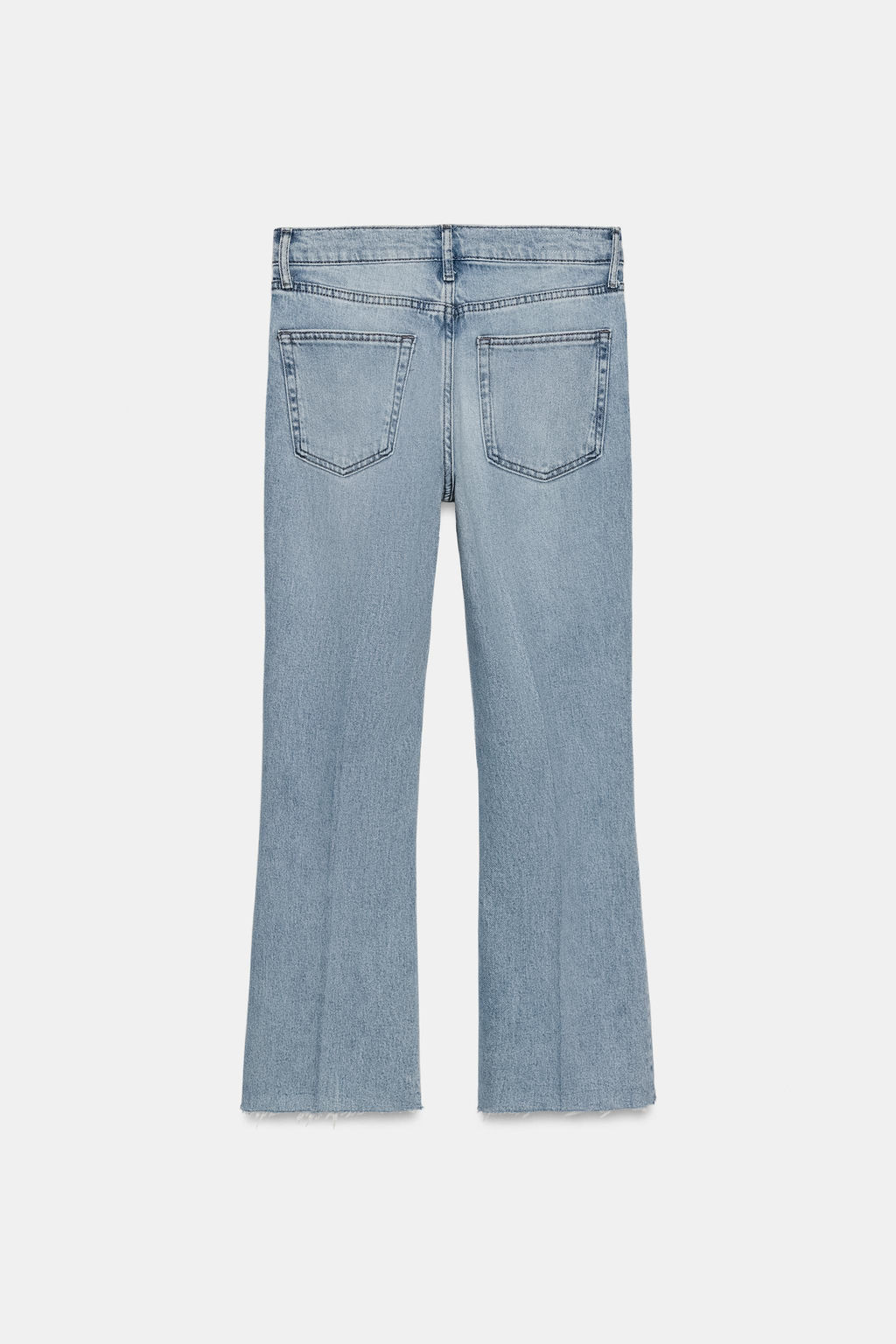 JEANS ZW COLLECTION CROPPED FLARE TIRO MEDIO / Azul claro