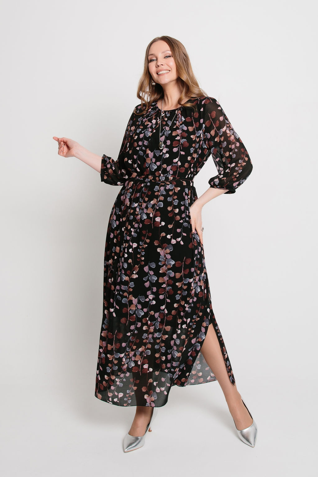 шифон+трикотаж Платье - Prima linea фото 5