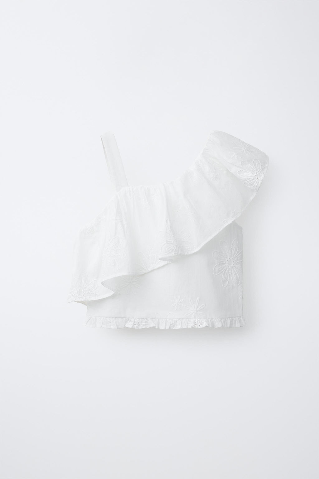 TOP VOLANTE ASIM?TRICO / Blanco - Zara фото 3