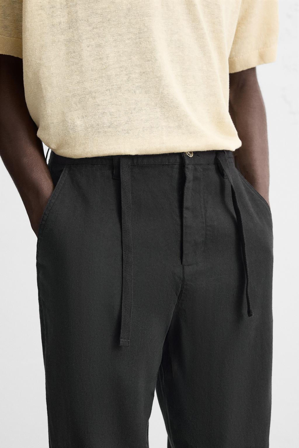 LINEN BLEND TROUSERS - Zara фото 23