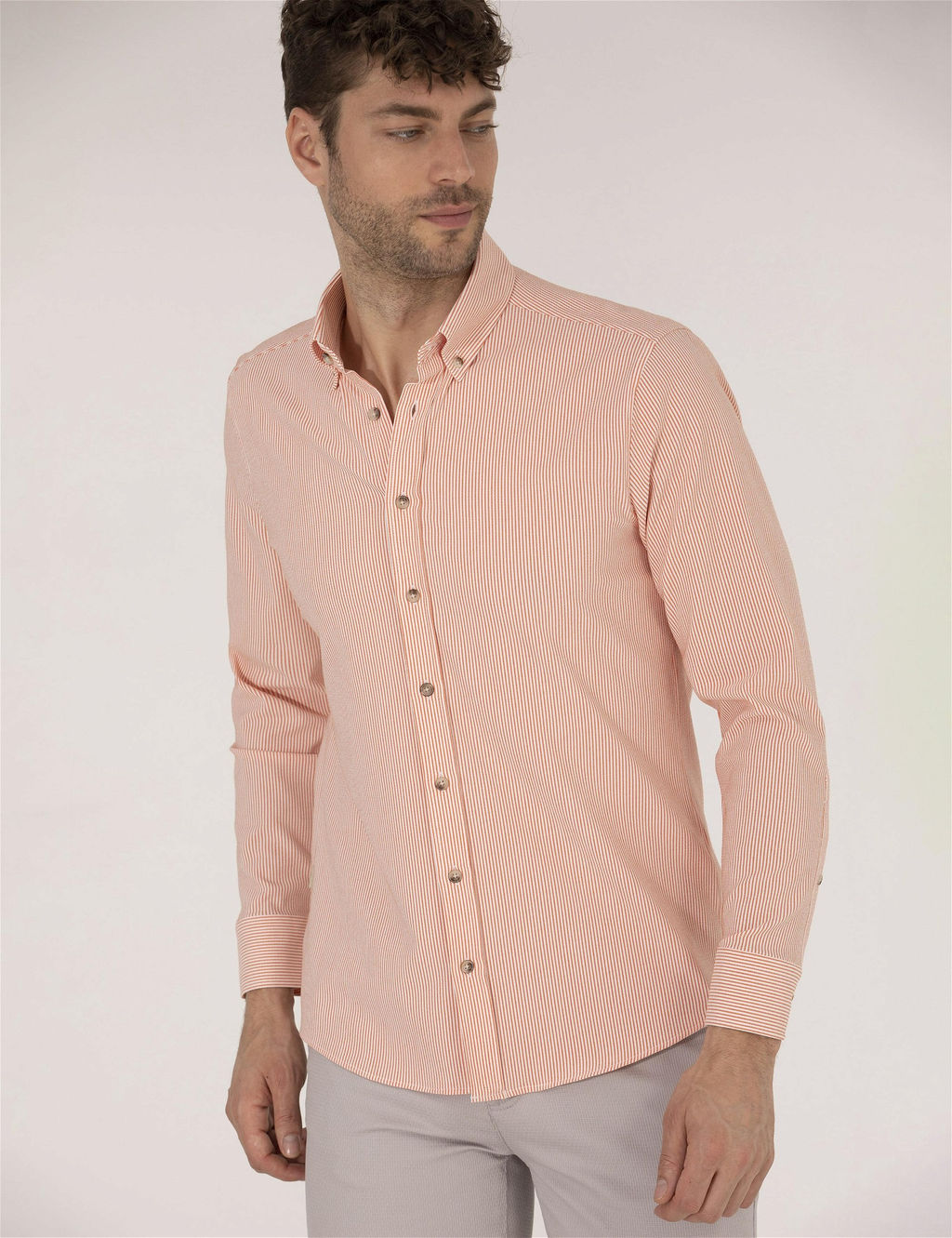 Tar__n Slim Fit Uzun Kollu G_mlek - Pierre cardin фото 2