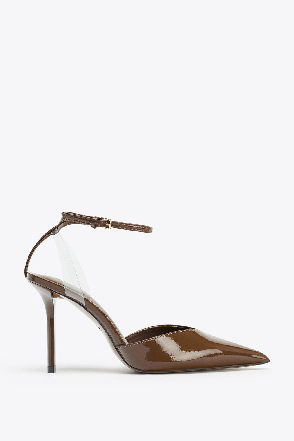 FAUX PATENT HEELED SHOES - Zara фото 3