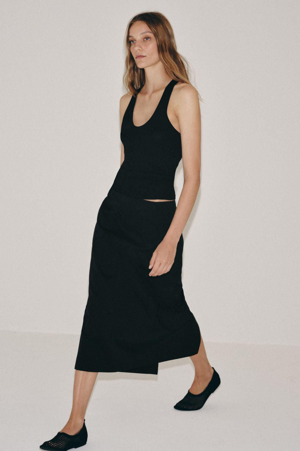 ZW COLLECTION VENTED MIDI SKIRT - Zara фото 4