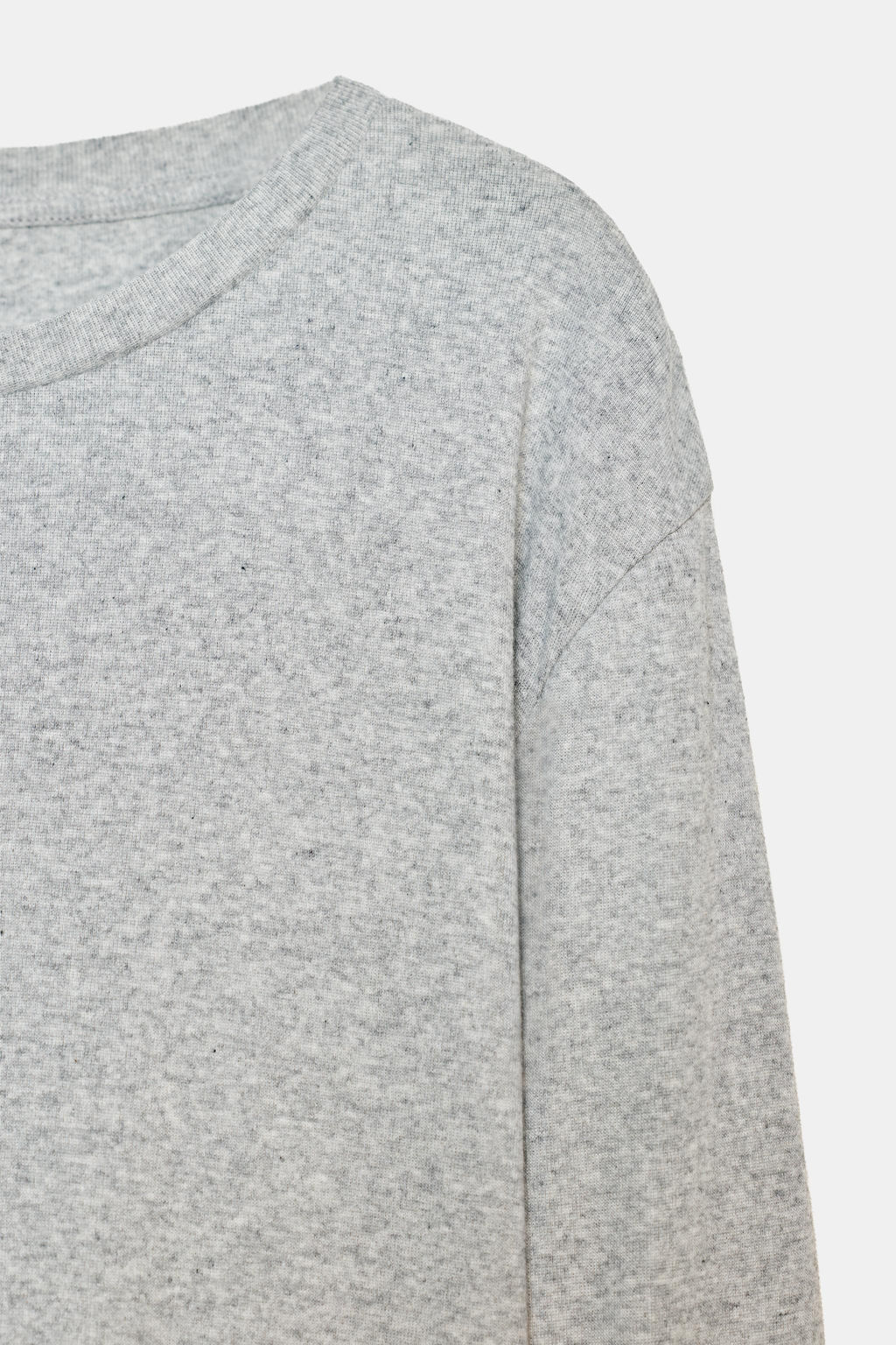 CAMISETA CUELLO BARCO MANGA LARGA / Gris vigor? - Zara фото 7