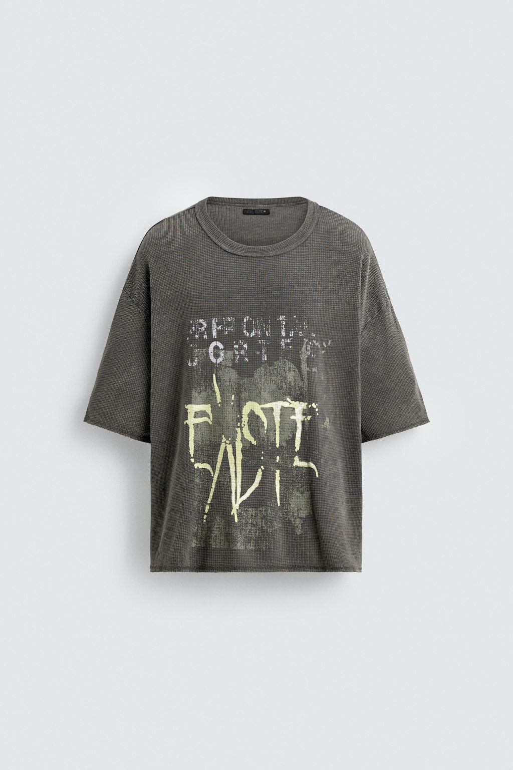 WASHED PRINT KNIT T-SHIRT - Zara фото 8