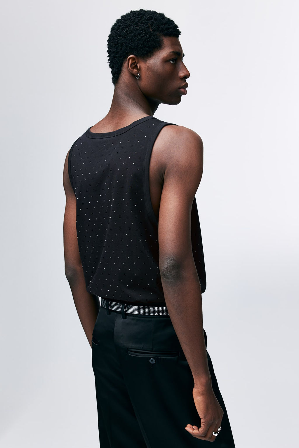 Camiseta sin mangas con strass Regular Fit - H&m фото 4