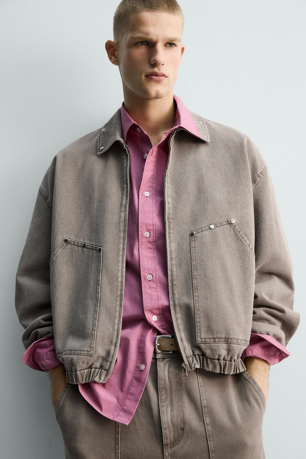 LIMITED EDITION RELAXED FIT STUDDED JACKET - Zara фото 14