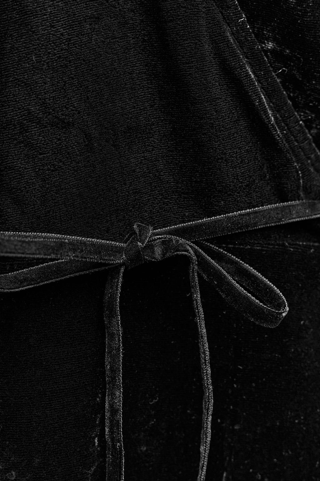 ZW COLLECTION EMBROIDERED VELVET KIMONO - Zara фото 8