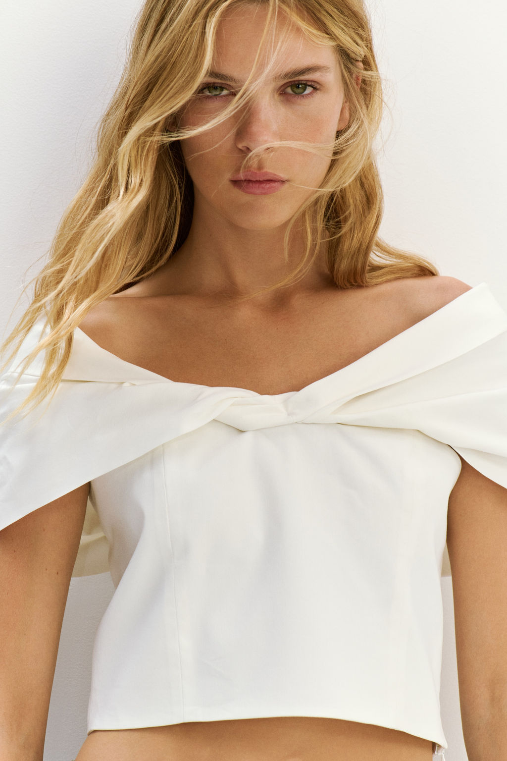 Top cropped off-the-shoulder - H&m фото 2