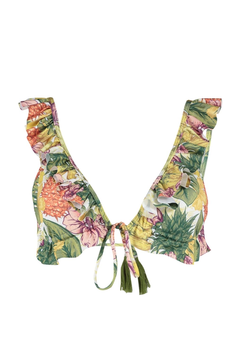 TRENDYOLMILLA Cicek Desenli Ucgen F?rf?rl? Bikini Tak?m? TBESS23BT00052 фото 7