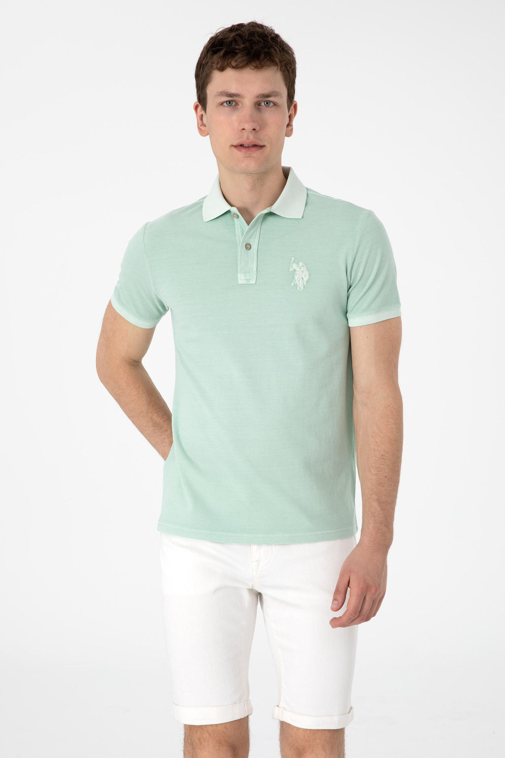 Erkek Su Ye_ili Basic Ti__rt Sepette S_rpriz _ndirim - U.s. polo assn фото 3