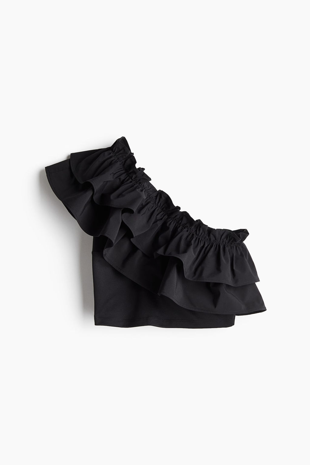 Top de un hombro con ribete de volante - H&m фото 4