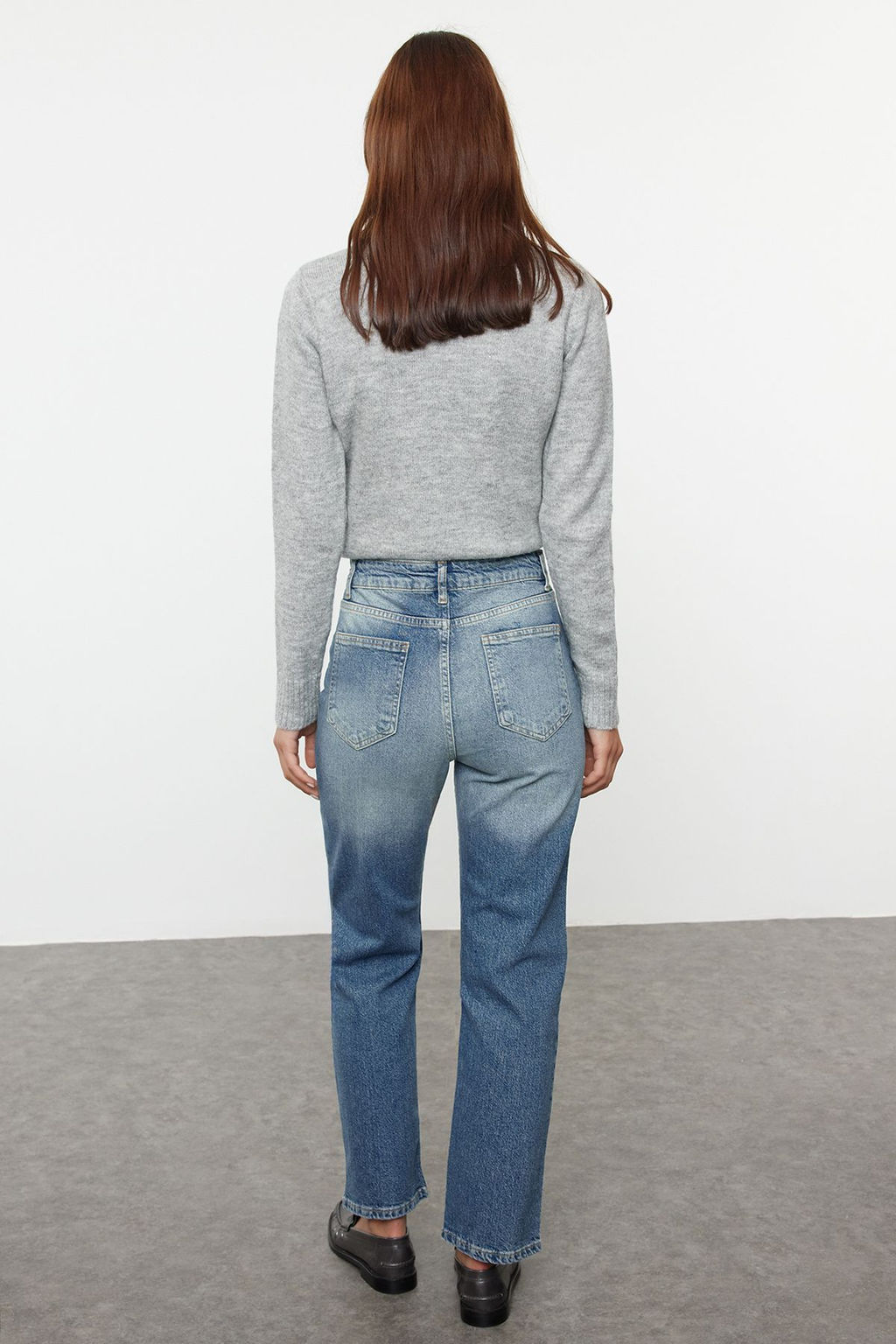 Mavi Yuksek Bel Straight Jeans TWOAW25JE00152 - Trendyolmilla фото 5