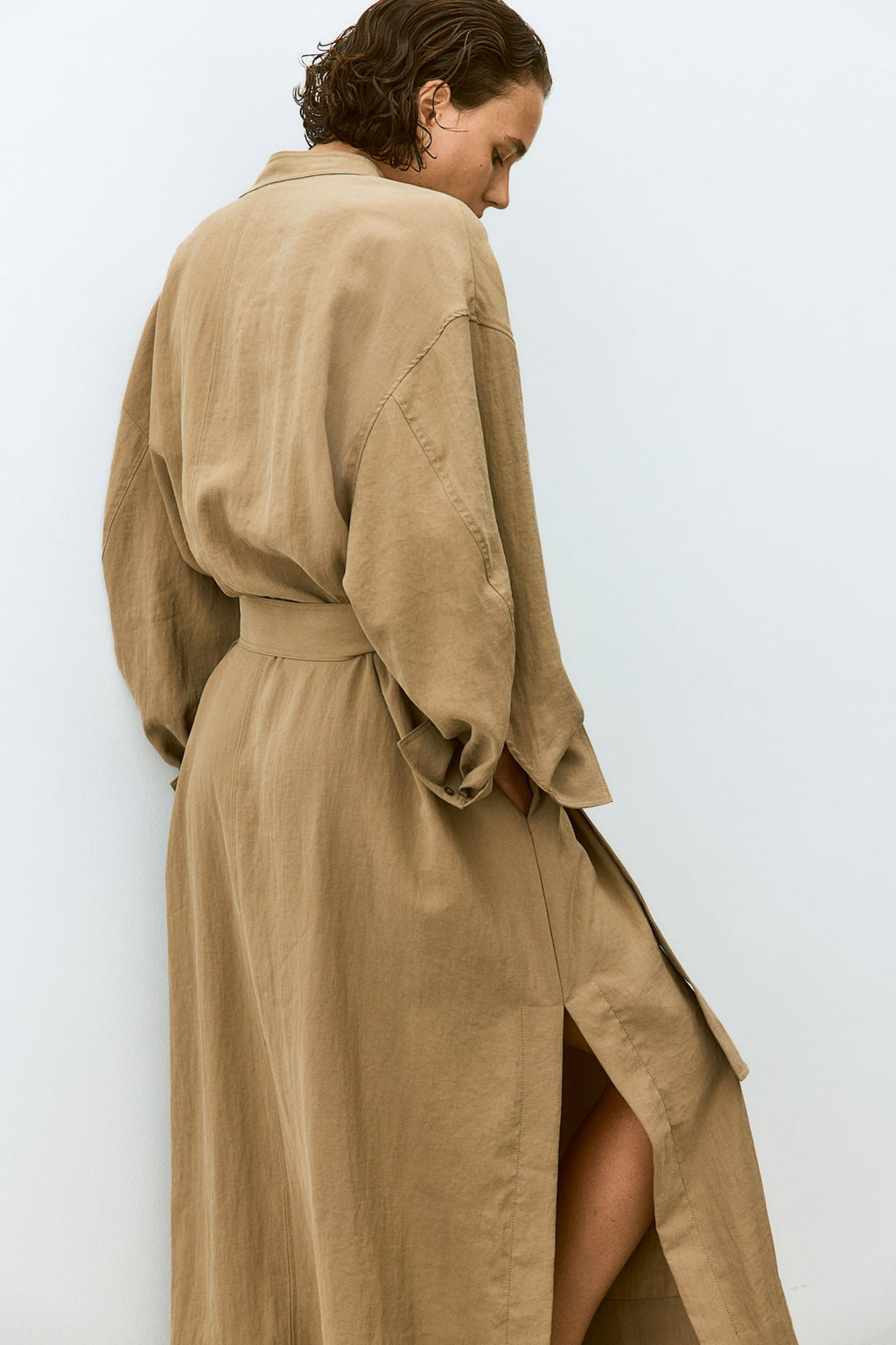 Vestido cargo con cinturon de anudar - H&m фото 6