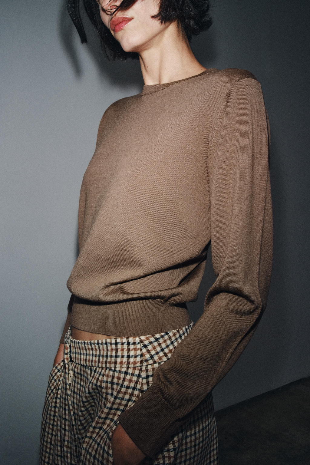 100% WOOL PLAIN KNIT SWEATER - Zara фото 2