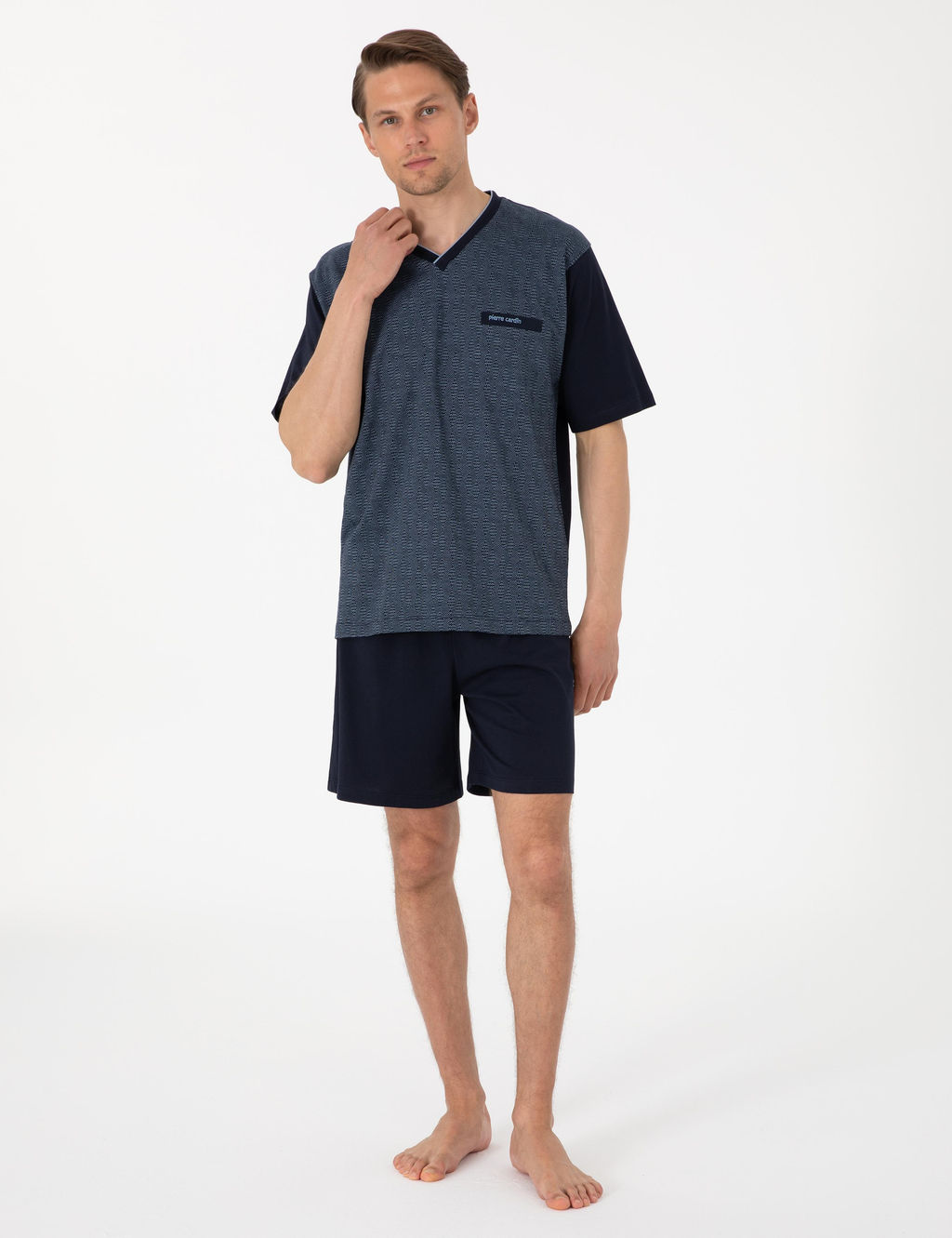 Mavi K_sakol _ortlu Pijama Tak_m_