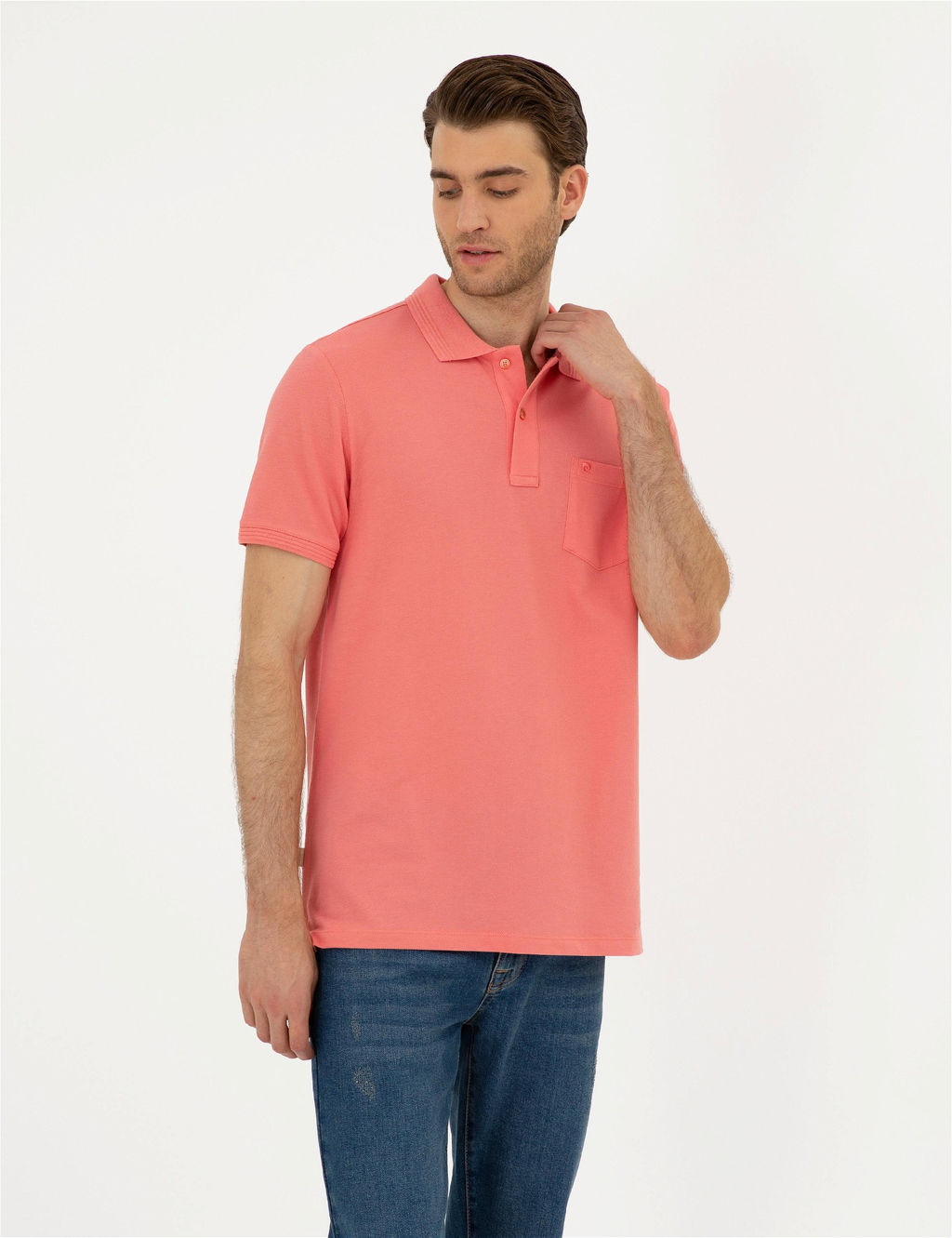 Pembe Regular Fit Basic Ti__rt