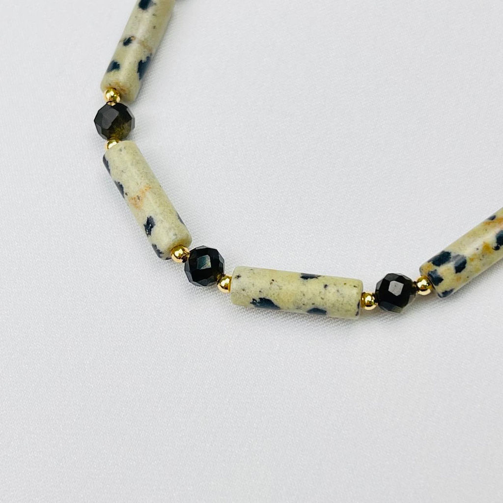 Браслет из перепелиной Яшмы и Шпинели 16,5 см +