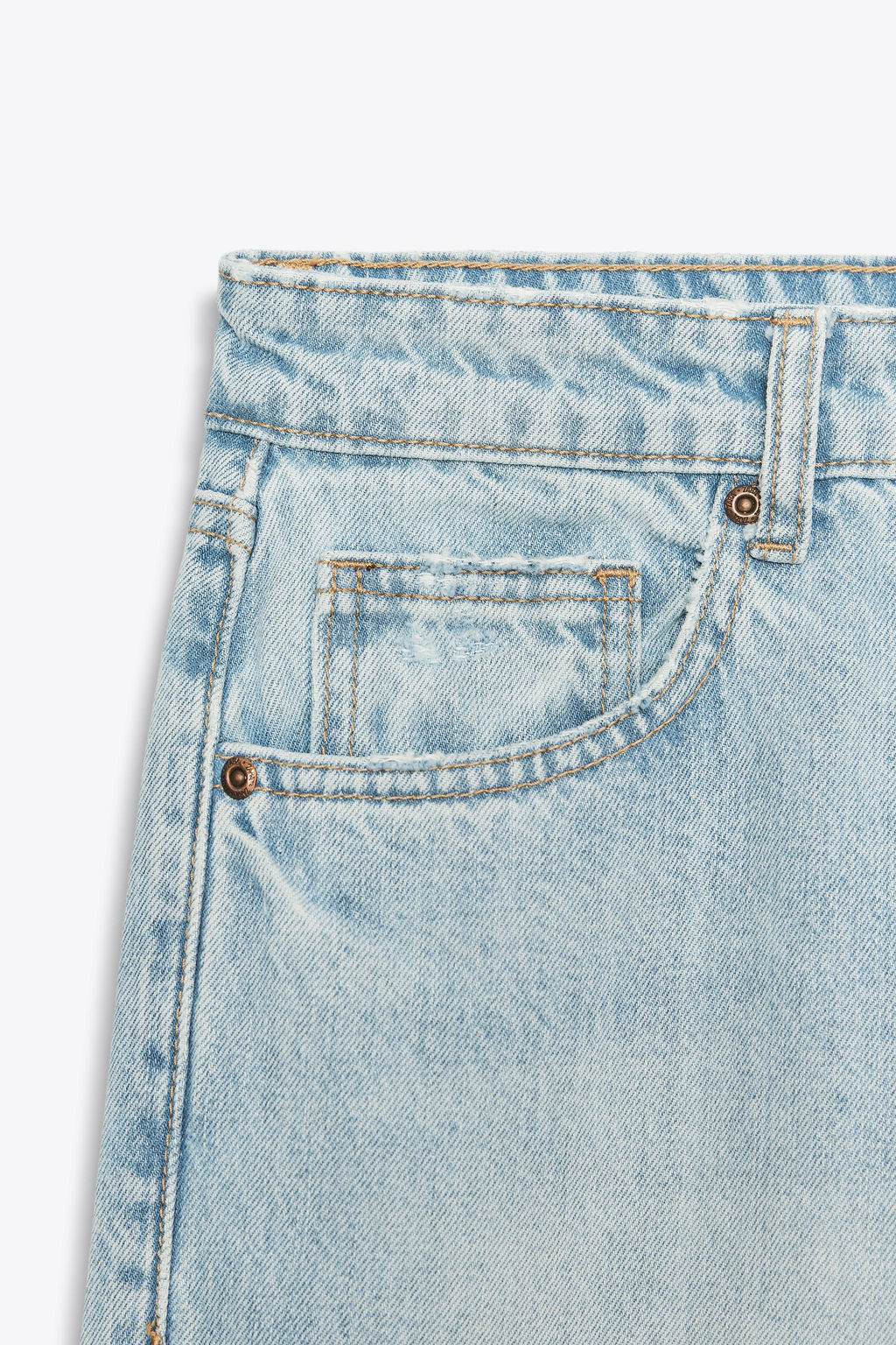 MID-RISE WIDE-LEG TRF JEANS - Zara фото 8